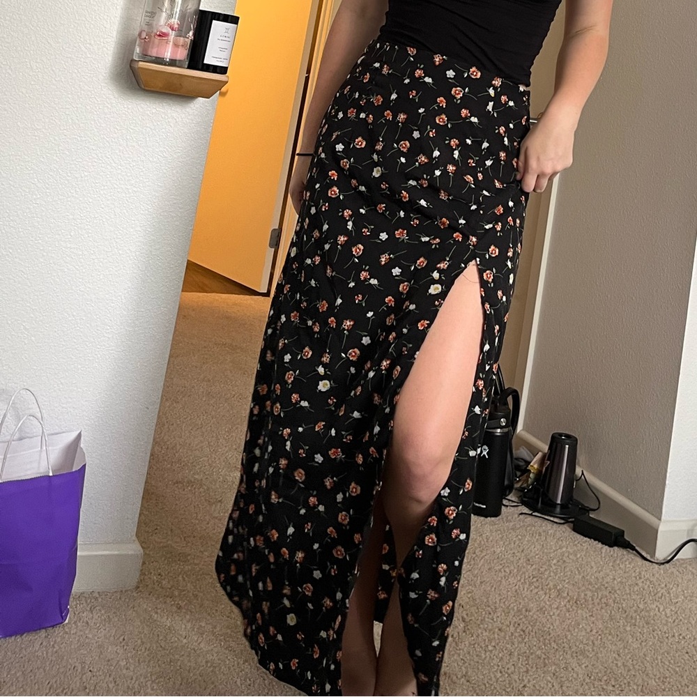 SHEIN maxi skirt with a slit
